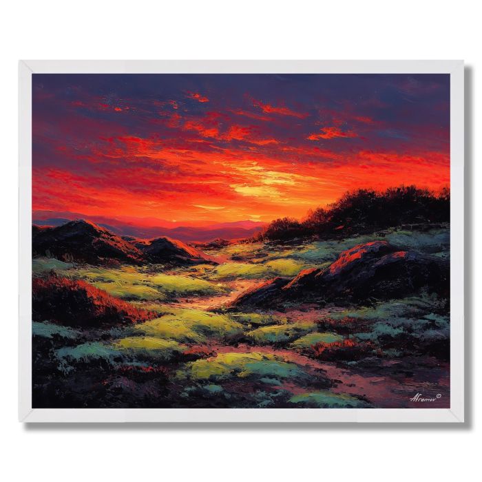 SUNSET ON MOSS VALLEY - FRAMED