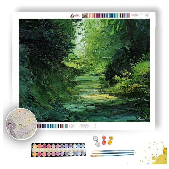 THE DEEP GREEN MAZE - Paint by Numbers Full Kit