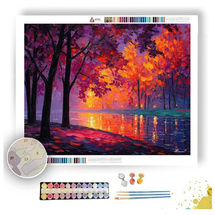 MAPLE GLOW SHORE - Paint by Numbers Full Kit