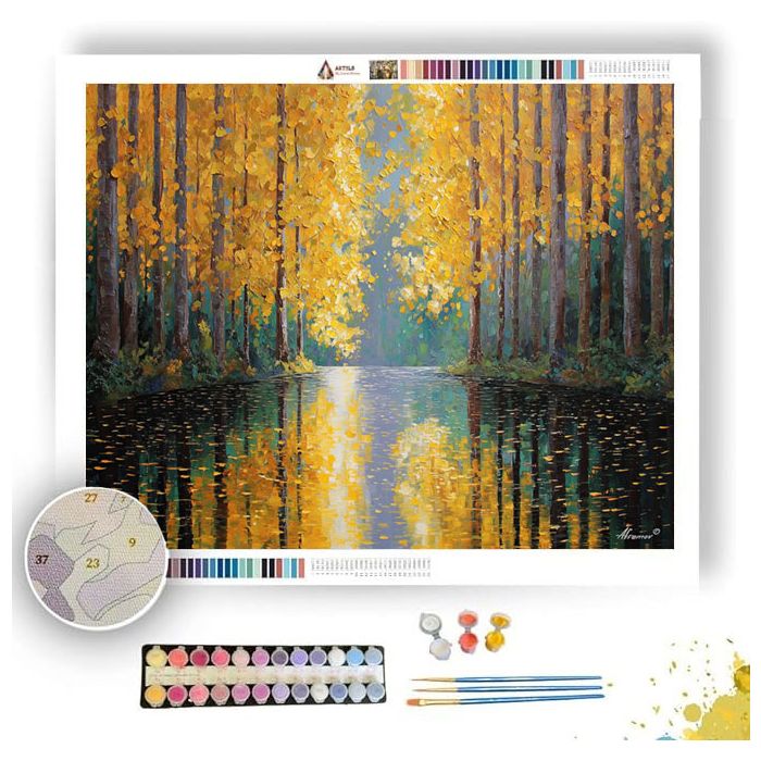 FOREST OF GOLD RIPPLES - Paint by Numbers Full Kit
