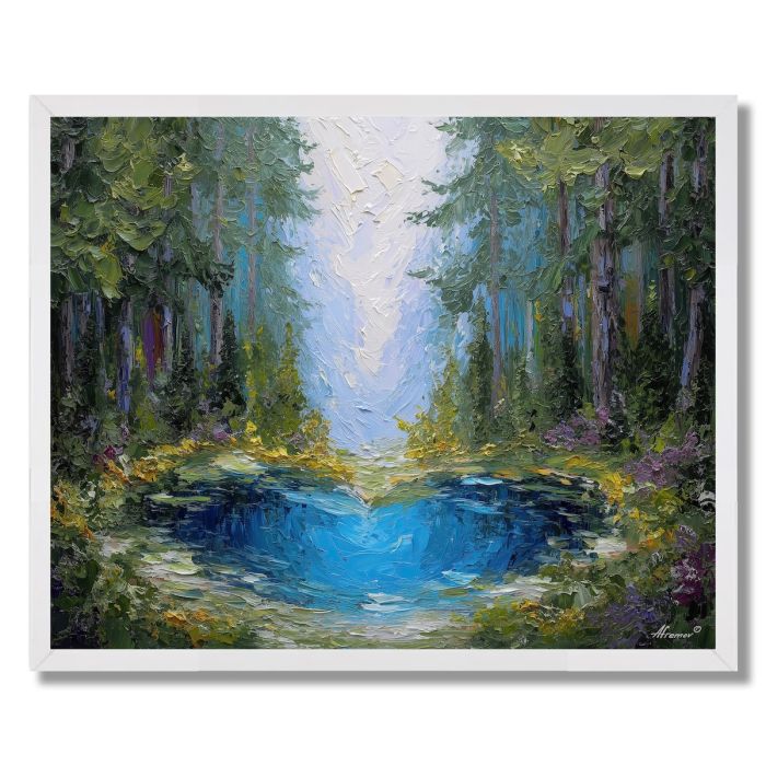 THE BLUE FOREST HEART - FRAMED
