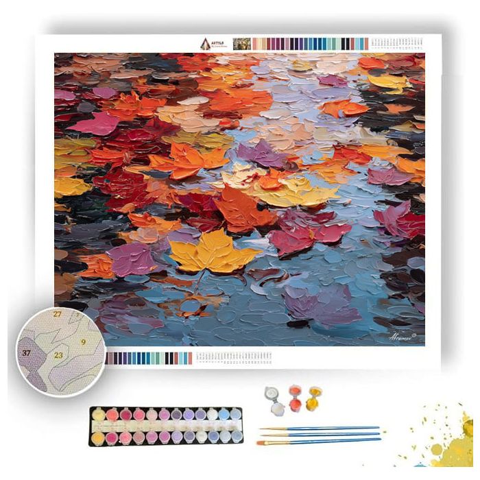 FALLEN LEAF REFLECTIONS - Paint by Numbers Full Kit