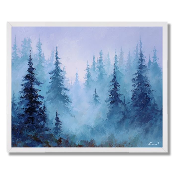 MIST OVER SILVER PINES - FRAMED