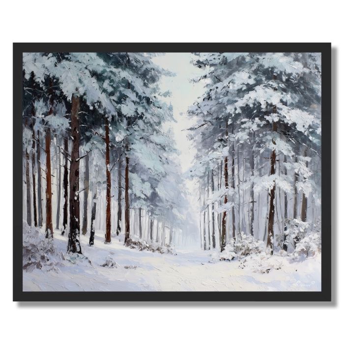 WINTER WHITE PINES - FRAMED