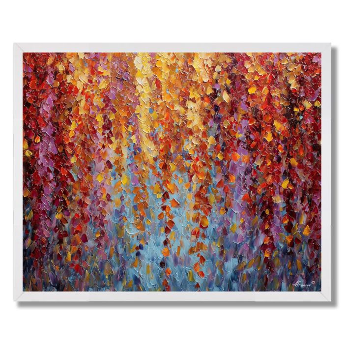 COPPER LEAF RAIN - FRAMED