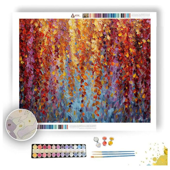 COPPER LEAF RAIN - Paint by Numbers Full Kit