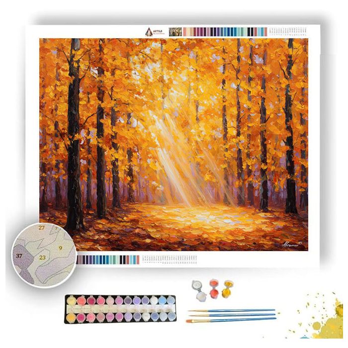 GOLDEN FOREST VEIL - Paint by Numbers Full Kit