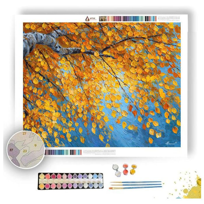 GOLDEN BIRCH WIND - Paint by Numbers Full Kit