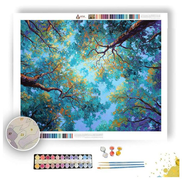 TURQUOISE CANOPY RISE - Paint by Numbers Full Kit