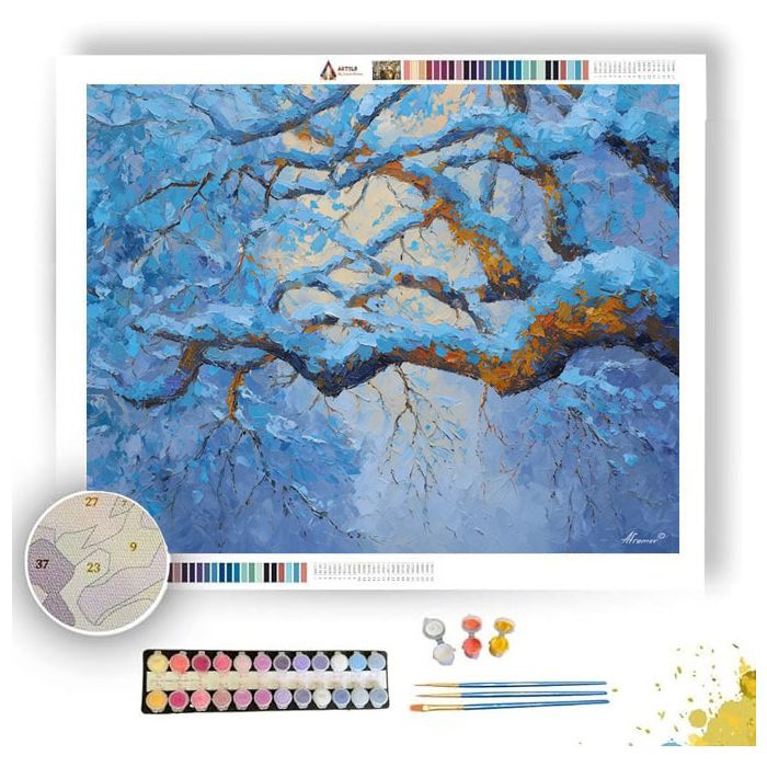 BLUE FROST OAKWOOD - Paint by Numbers Full Kit