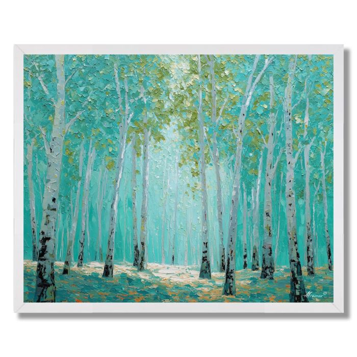 AQUA SUNBEAM FOREST - FRAMED