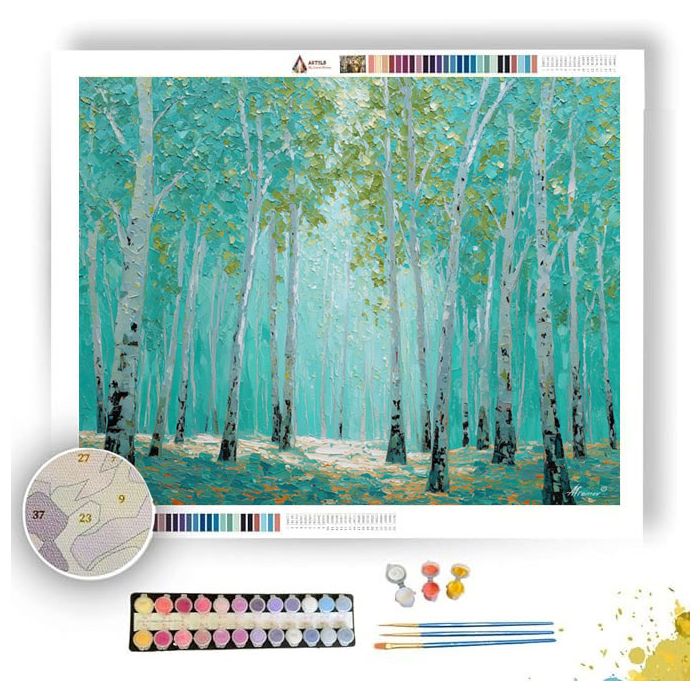 AQUA SUNBEAM FOREST - Paint by Numbers Full Kit