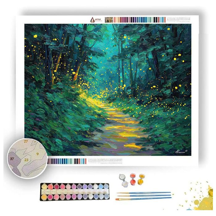 FIREFLY GREEN TRAIL - Paint by Numbers Full Kit