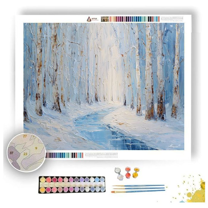 THE FROZEN STILL WOODS - Paint by Numbers Full Kit
