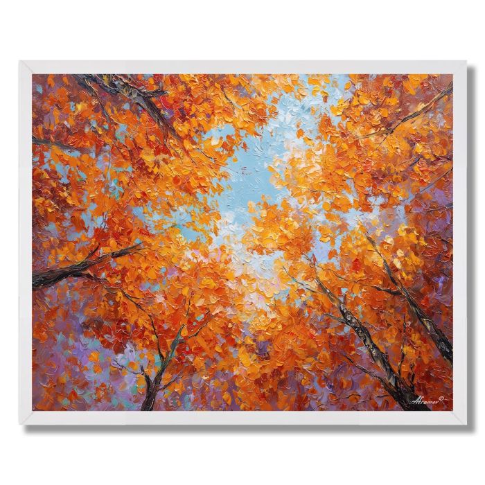 THE ORANGE CANOPY FALL - FRAMED