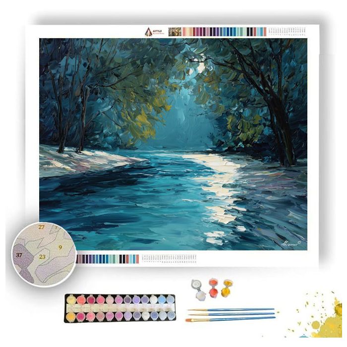 RIVER OF BLUE SHADOW - Paint by Numbers Full Kit