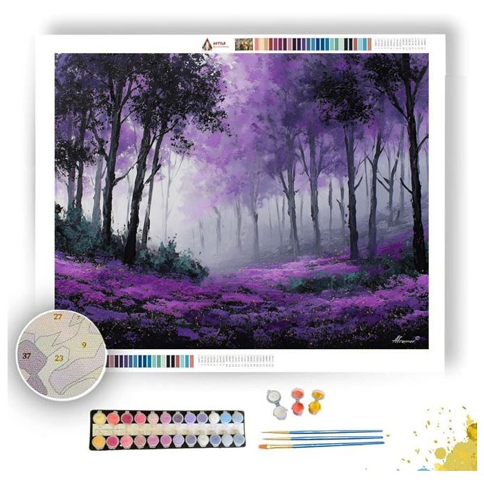 PURPLE FOG GROVE - Paint by Numbers Full Kit