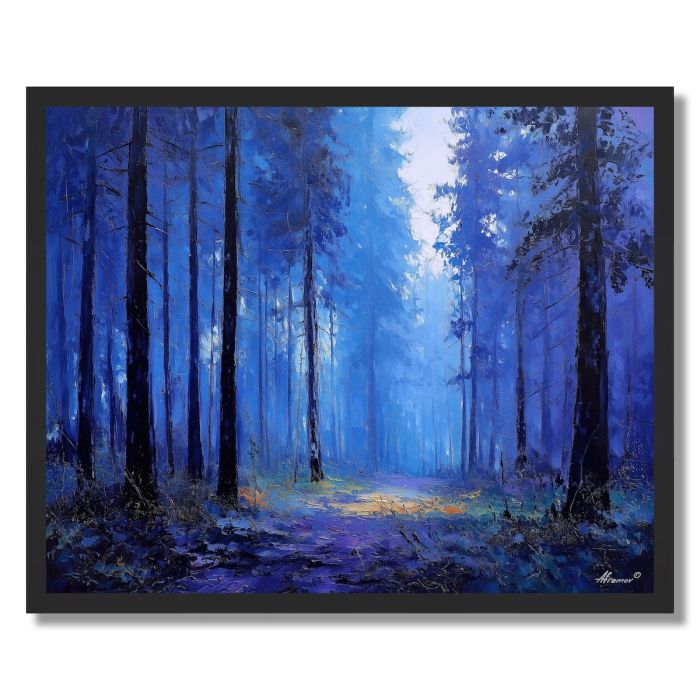 FOREST IN BLUE HUSH - FRAMED