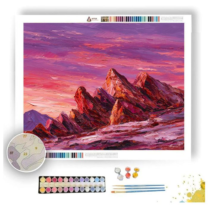 RUBY SUNSET RIDGE - Paint by Numbers Full Kit