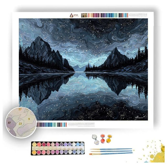 THE OBSIDIAN SKY MIRROR - Paint by Numbers Full Kit