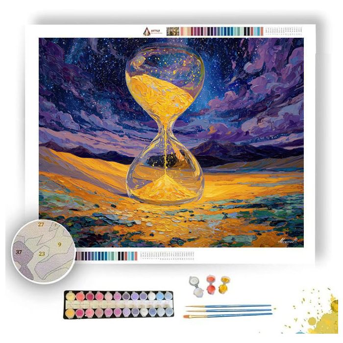 THE GOLDEN HOURGLASS DESERT - Paint by Numbers Full Kit