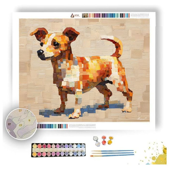 PIXEL DOG MINIATURE - Paint by Numbers Full Kit