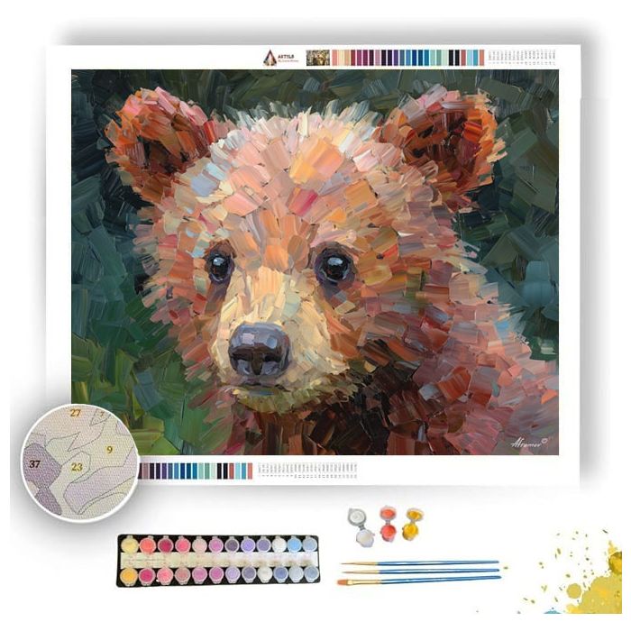 PIXEL BEAR CUB - Paint by Numbers Full Kit