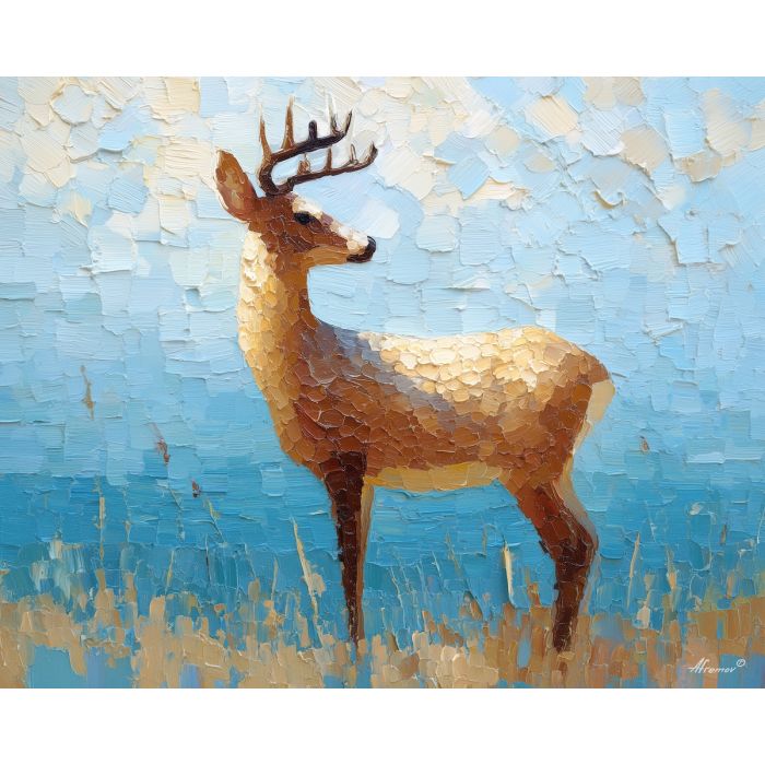 pixel deer, minimal wildlife sprite, tawny animal blocks, pixel antlers, simple deer shape, low-res woodland icon, graceful block creature, geometric animal