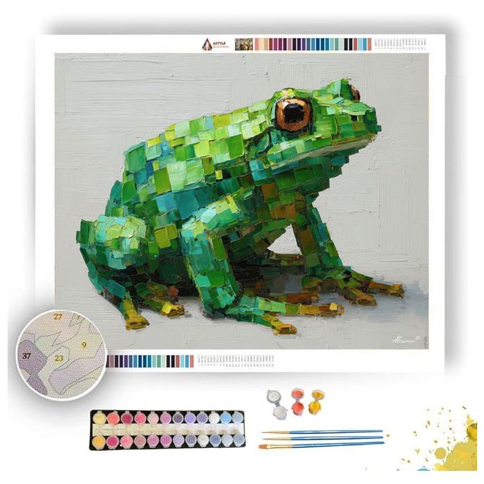 PIXEL FROG BLOCKY - Paint by Numbers Full Kit