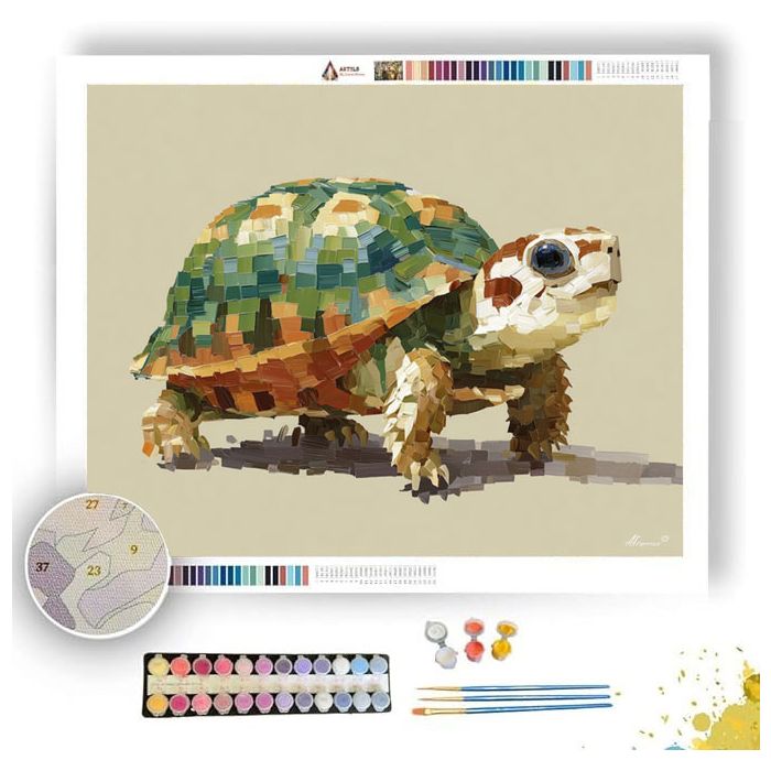PIXEL TURTLE SIMPLE - Paint by Numbers Full Kit