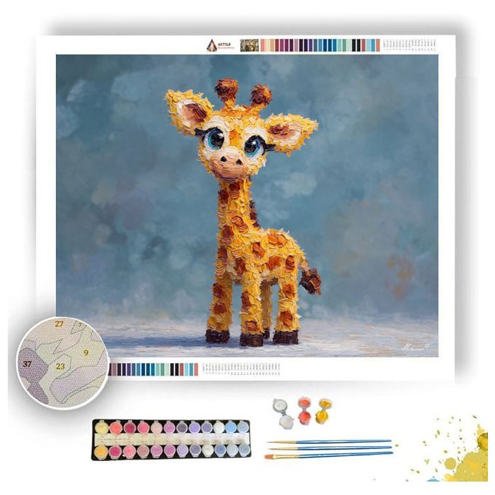 PIXEL KAWAII GIRAFFE - Paint by Numbers Full Kit