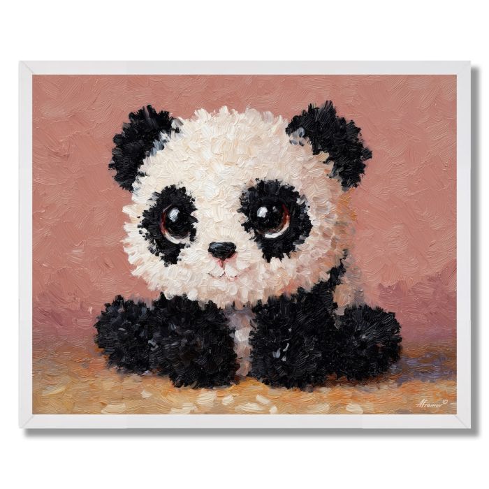 PIXEL KAWAII PANDA - FRAMED