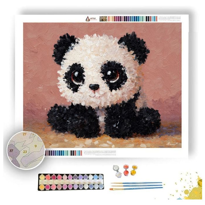 PIXEL KAWAII PANDA - Paint by Numbers Full Kit