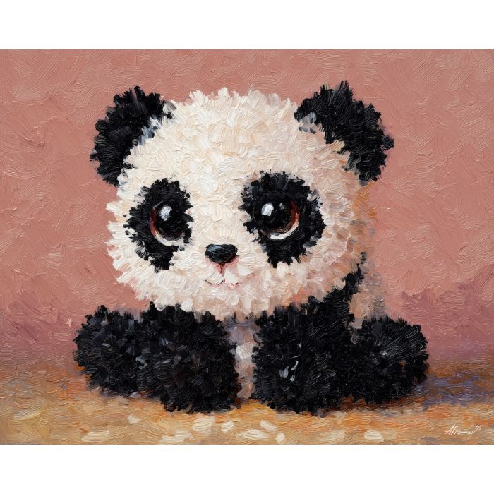 kawaii panda pixel, cute panda sprite, black and white plush panda, chibi panda, big pixel eyes, round panda face, adorable animal art, tiny plush style