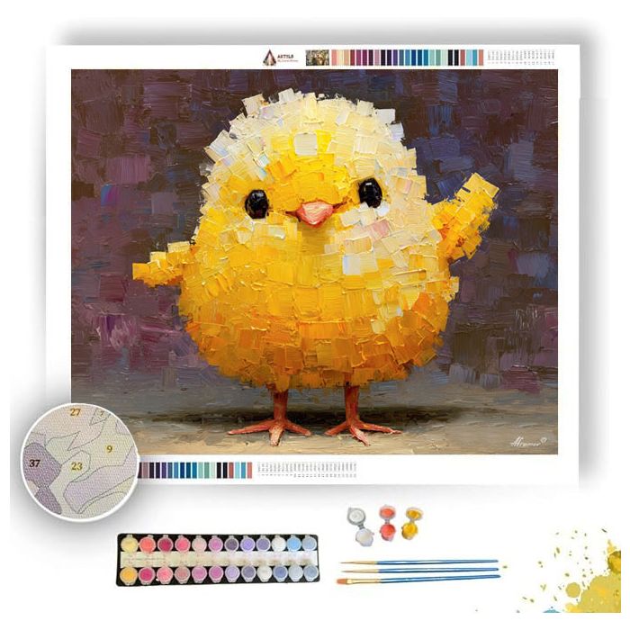 PIXEL KAWAII CHICK - Paint by Numbers Full Kit
