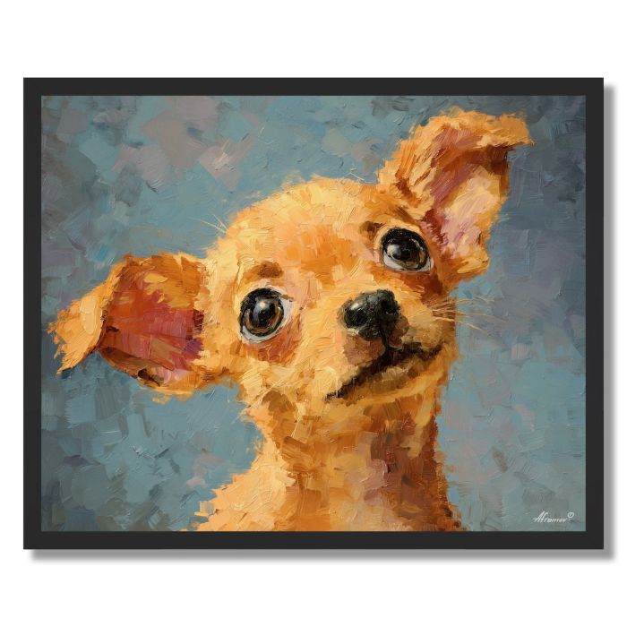 PIXEL KAWAII PUPPY - FRAMED