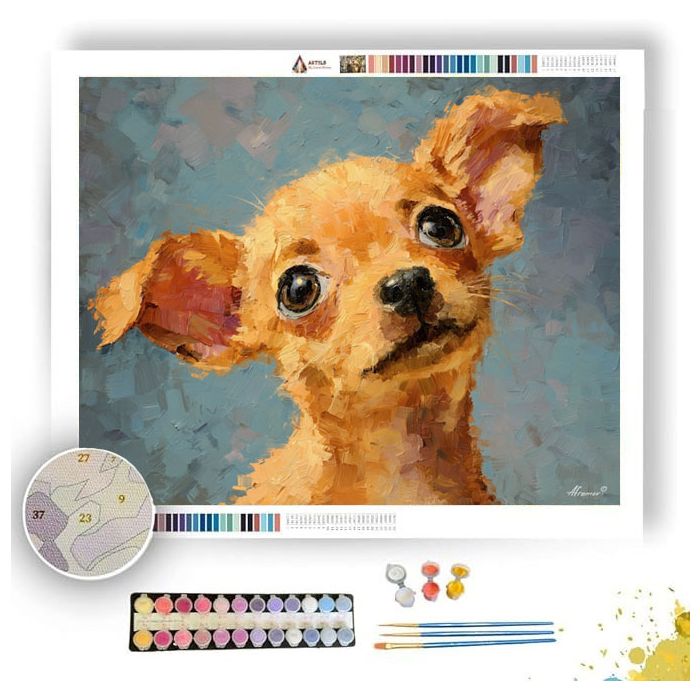 PIXEL KAWAII PUPPY - Paint by Numbers Full Kit