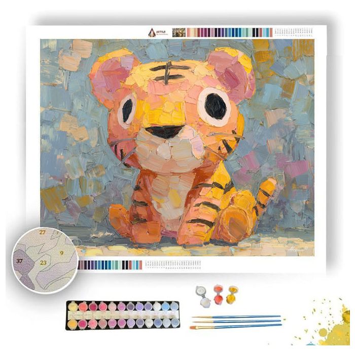 PIXEL KAWAII TIGER - Paint by Numbers Full Kit