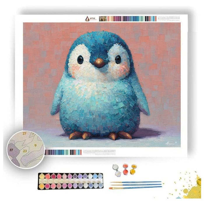 PIXEL KAWAII PENGUIN - Paint by Numbers Full Kit