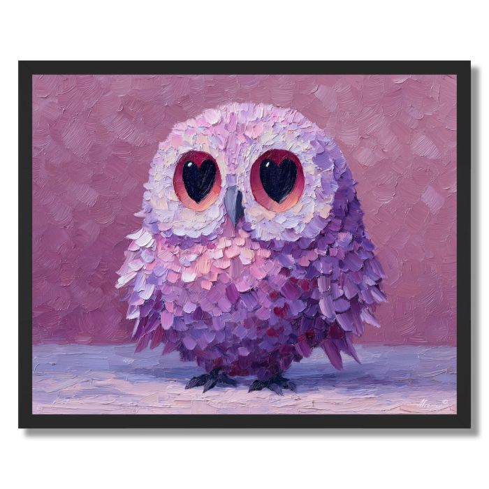 PIXEL KAWAII OWL - FRAMED