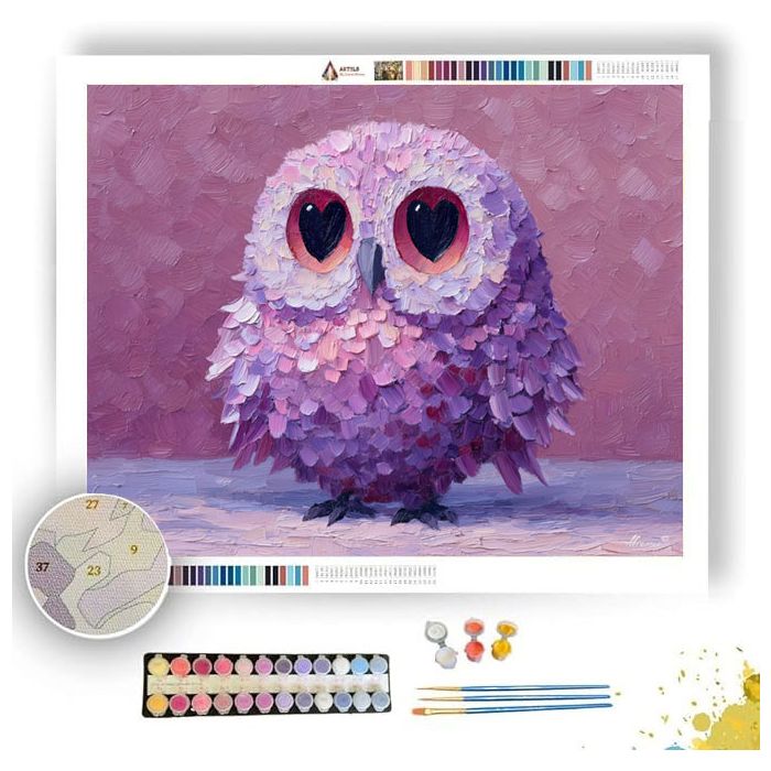 PIXEL KAWAII OWL - Paint by Numbers Full Kit