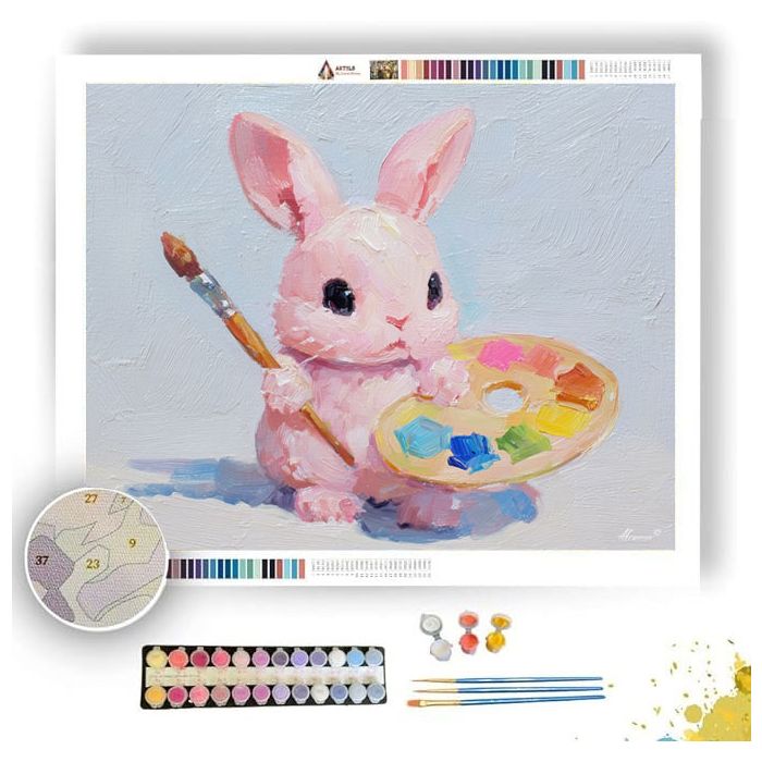 KAWAII BUNNY PAINTING - Paint by Numbers Full Kit