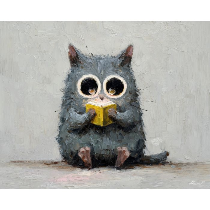 kawaii pixel cat, reading cat, book-loving kitty, chibi cat sprite, adorable daily task, cute reading moment, round cat art, pixel storytelling