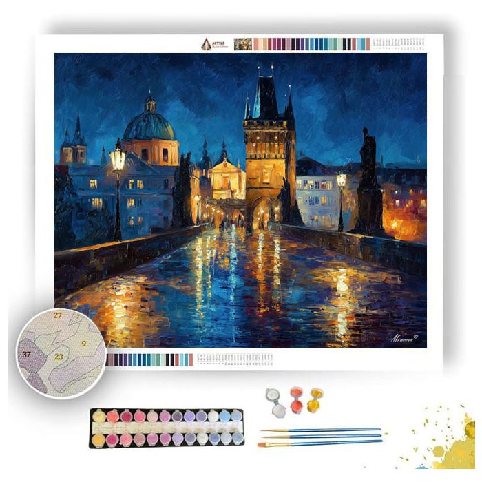CHARLES BRIDGE NIGHT LANTERNS - Paint by Numbers Full Kit