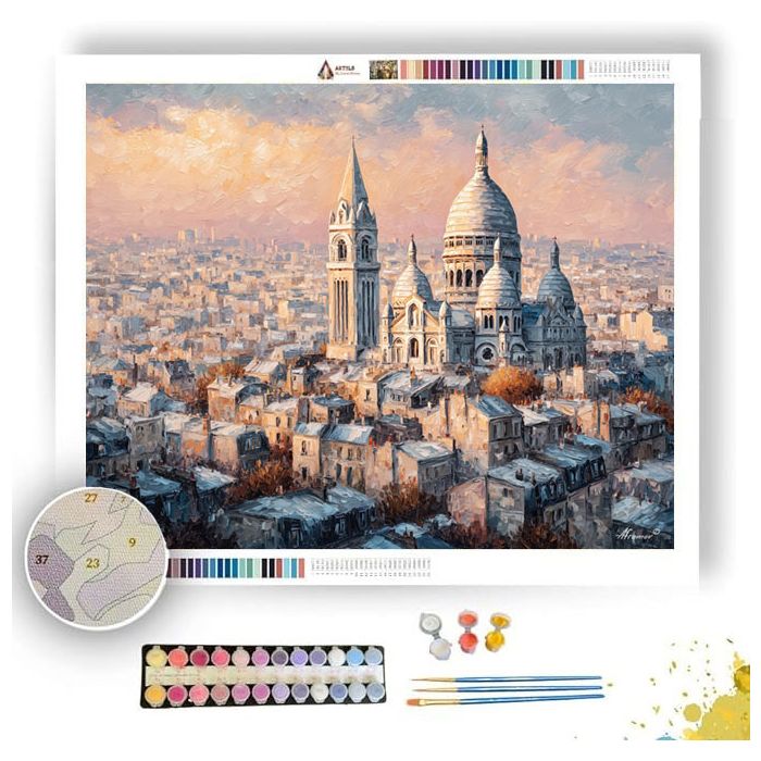 PARIS SACRE-CUR HILLTOP HAZE - Paint by Numbers Full Kit
