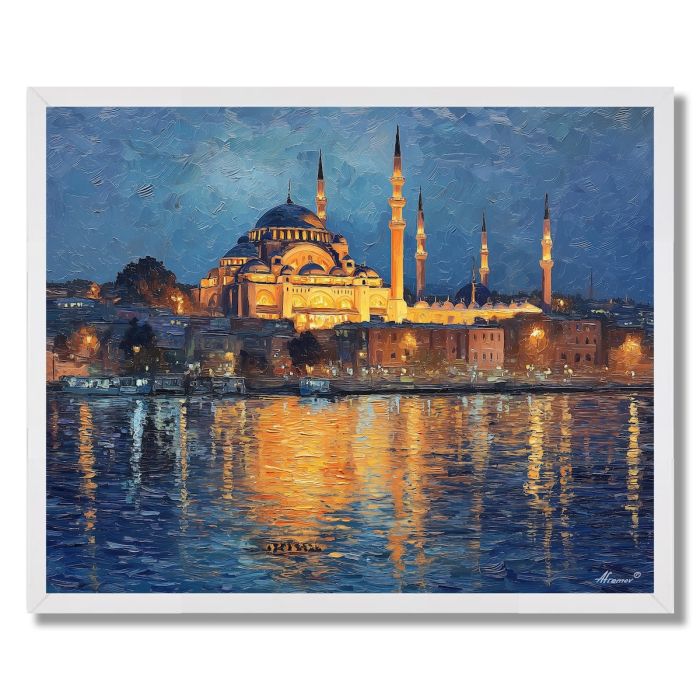 ISTANBUL BOSPHORUS BLUE MOSQUE GLOW - FRAMED