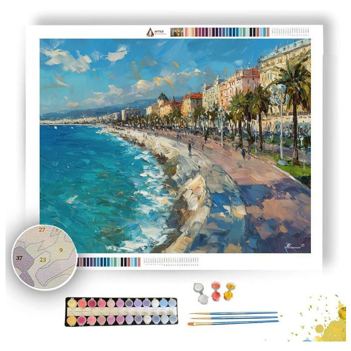 NICE PROMENADE AZUR SHORELINE - Paint by Numbers Full Kit