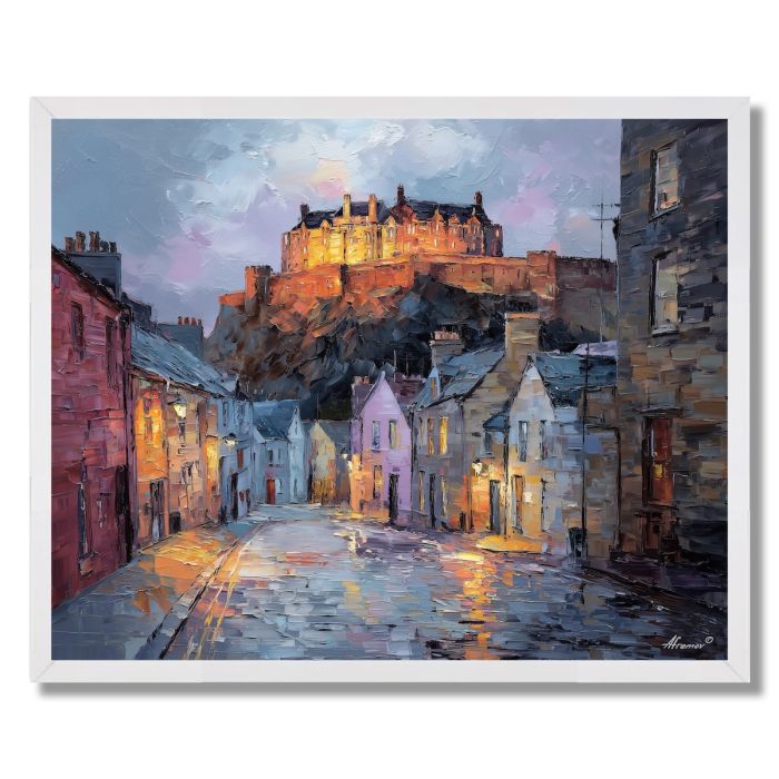 EDINBURGH CASTLE VOLCANIC HILL - FRAMED