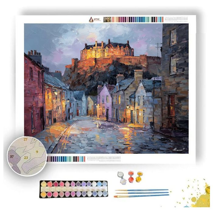 EDINBURGH CASTLE VOLCANIC HILL - Paint by Numbers Full Kit
