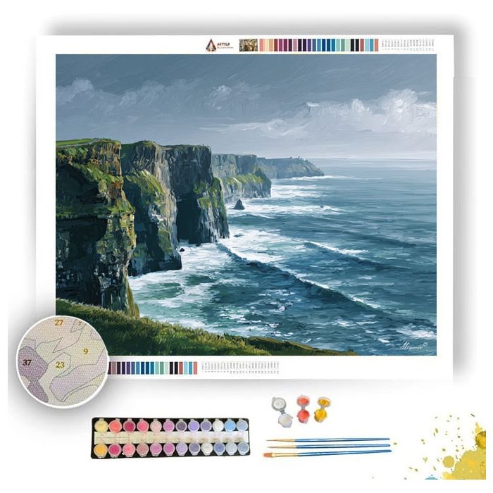 IRISH CLIFFS OF MOHER ATLANTIC SPRAY - Paint by Numbers Full Kit